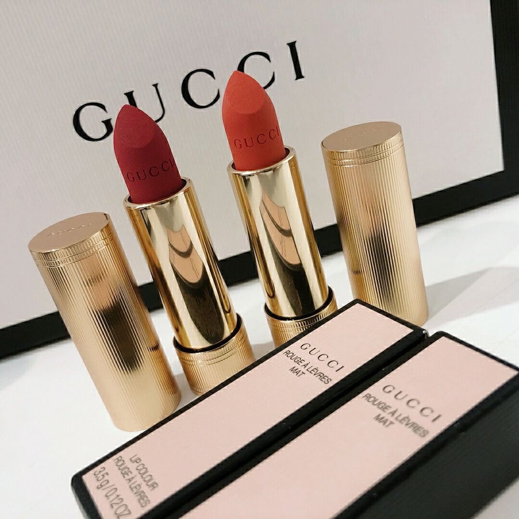 Son Gucci 505 Matte Janet Rust / 208 Hồng đất They Met in Argentina