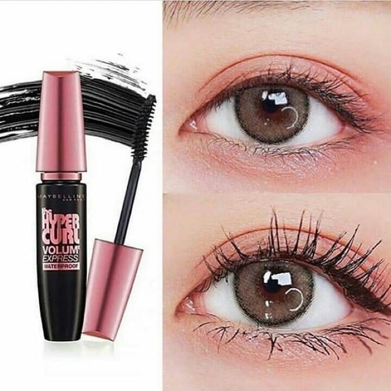 Mascara Dài Mi và Cong Mi Maybelline New York Hyper Curl Waterproof Chuốt Mi Đen 9.2ml