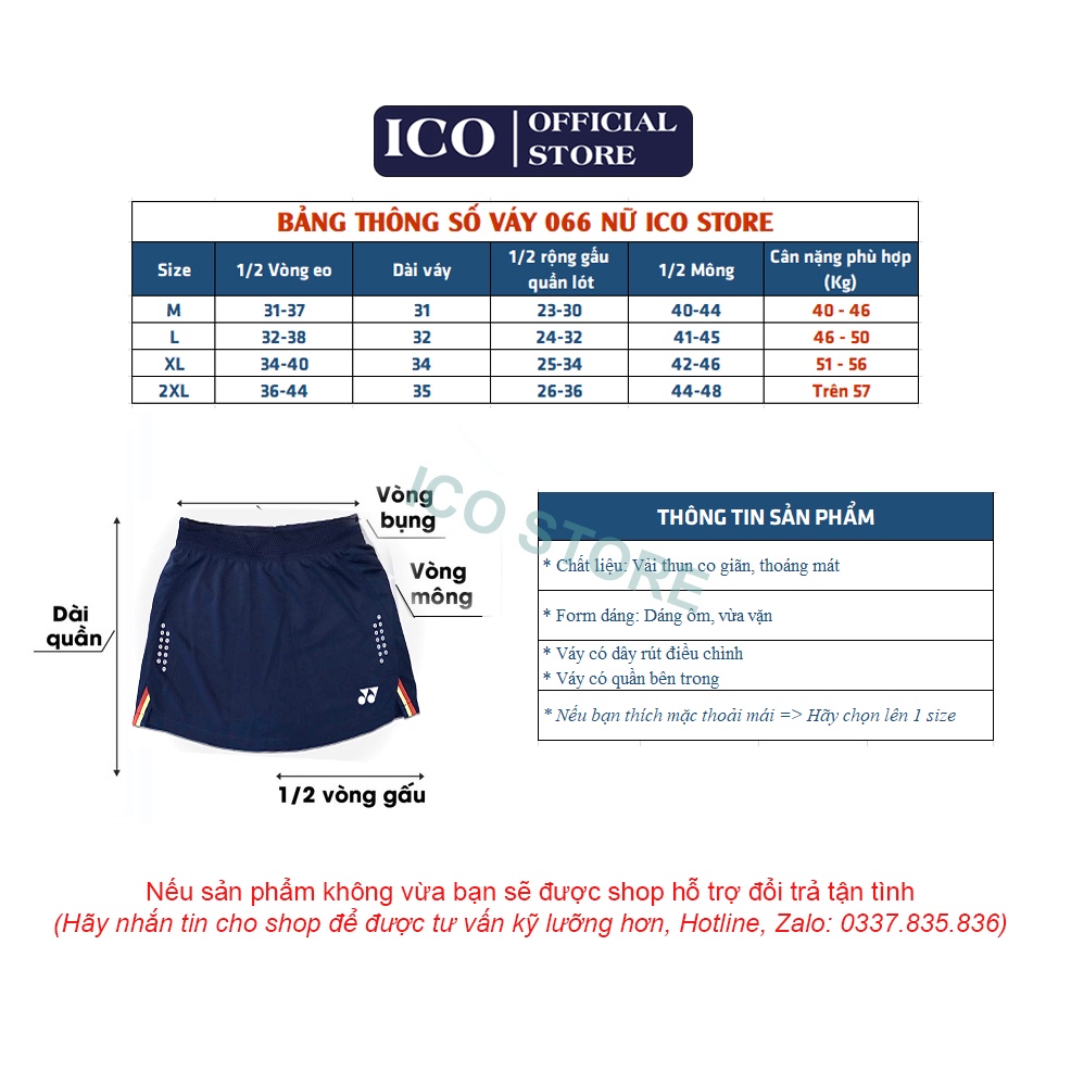 Váy cầu lông, váy thể thao nữ 066