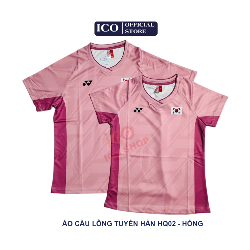 Áo cầu lông Tuyển Hàn Quốc 2025 - HQ02 Hồng