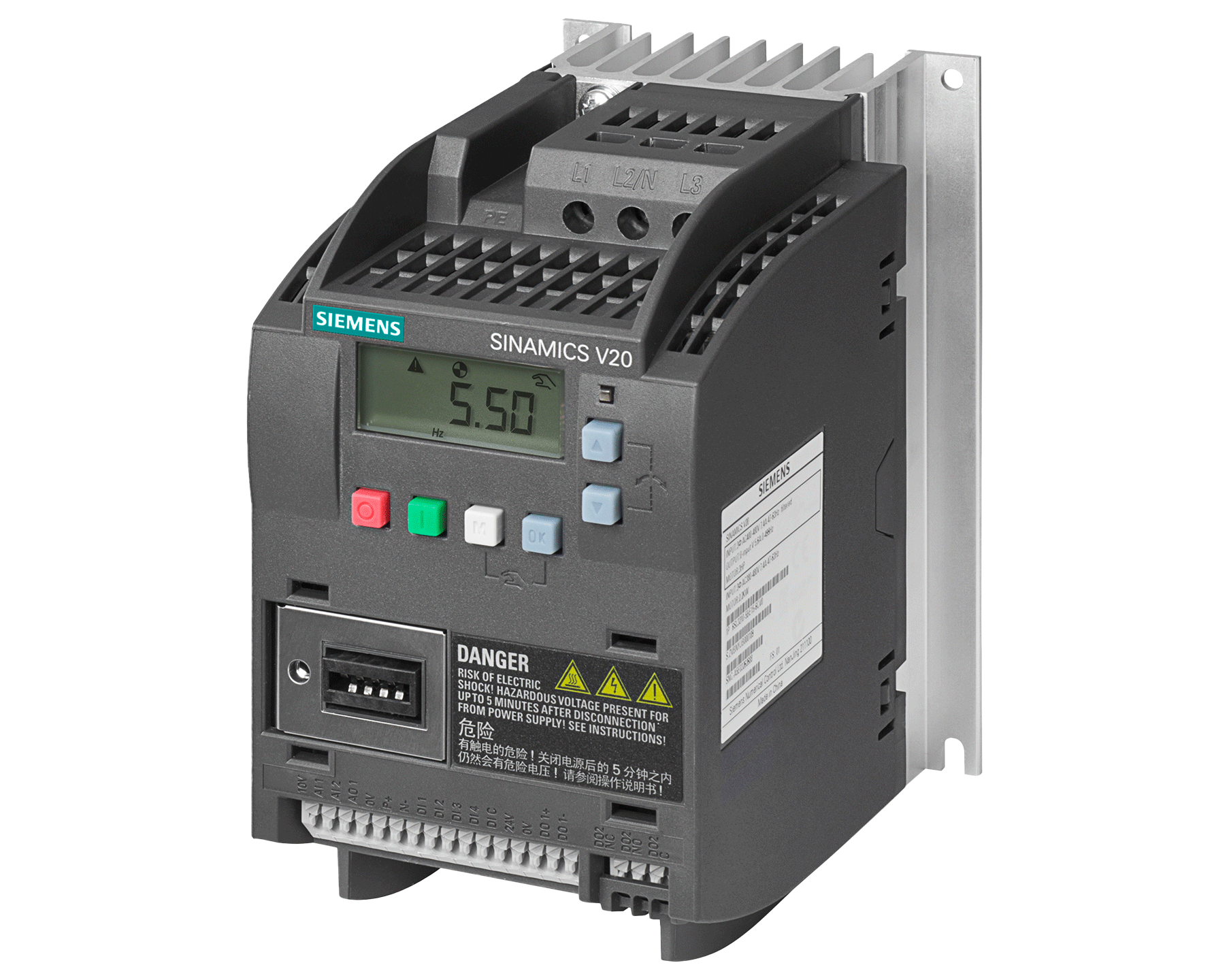 6SL3210-5BE13-7CV0 – Biến tần V20 3P AC380-480V 0,37 kW - Tích hợp lọc C3