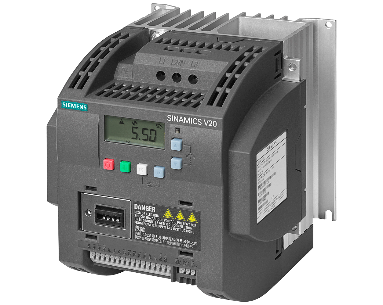 6SL3210-5BE24-0CV0 – Biến tần V20 4kW 3 pha - Tích hợp bộ lọc C3