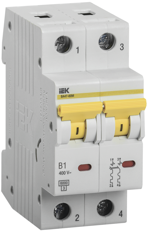 KARAT Công tắc tự động VA47-60M 2P C 4A 6kA IEK