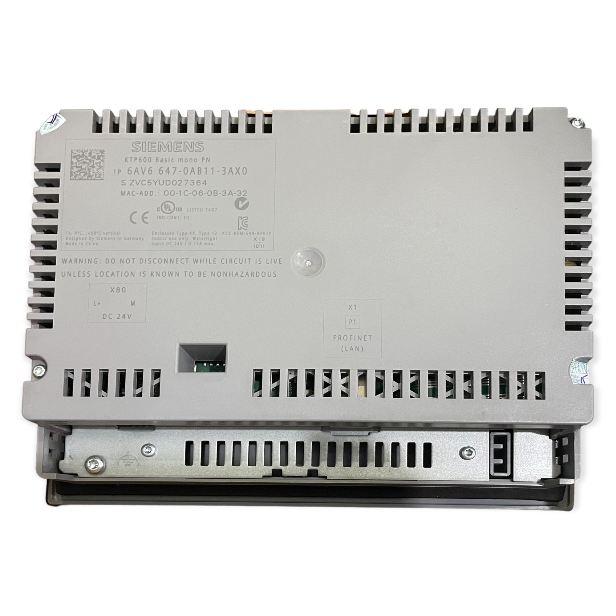 6AV6647-0AB11-3AX0 - KTP600 Basic Mono PN