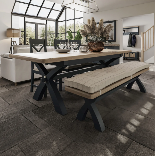 Bàn Ăn Mở Rộng Cao Cấp HOP-20BET-B (Extending Cross Leg Dining Table)