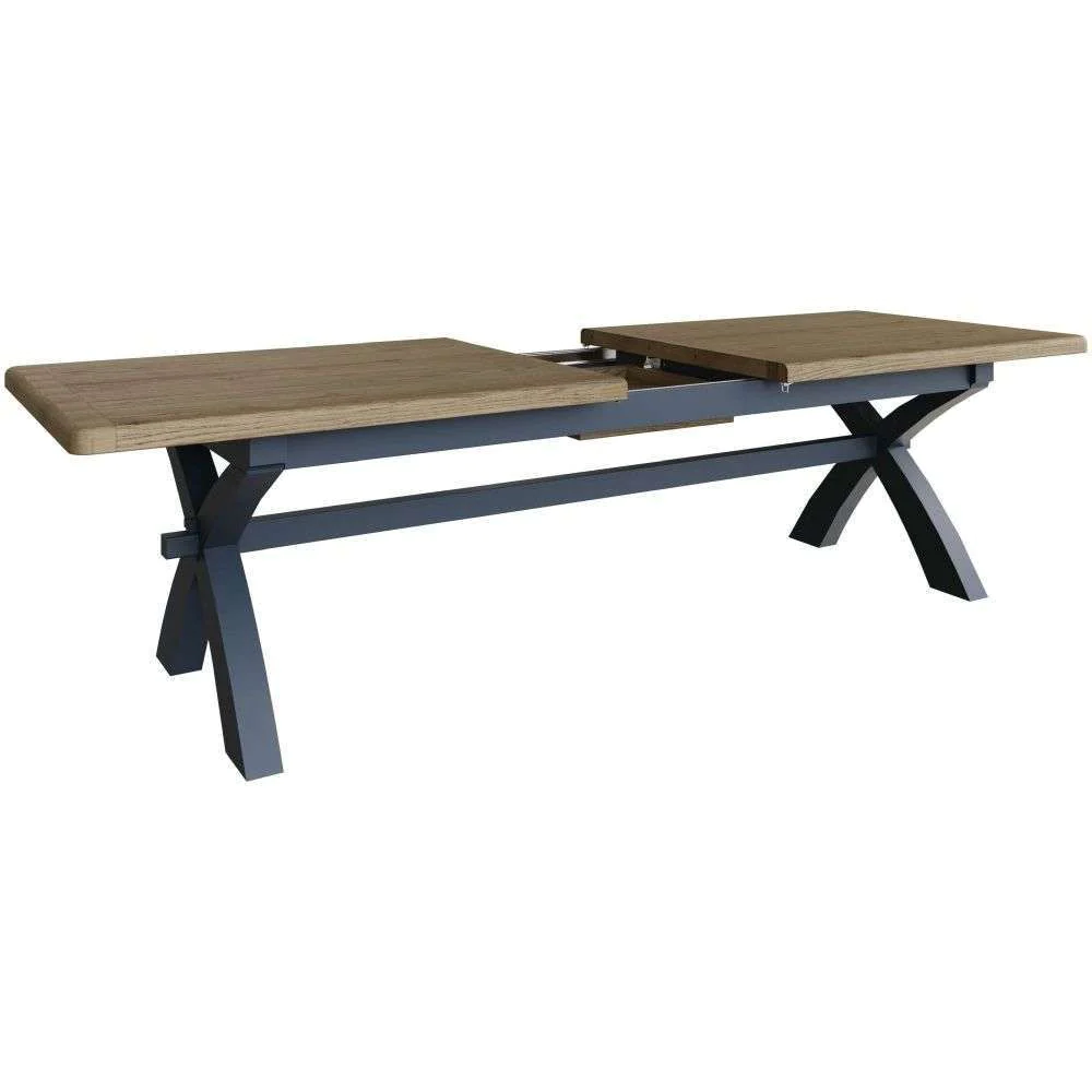 Bàn Ăn Mở Rộng DG-HOP25BET-B Gỗ Sồi, Kích Thước 2.5m-3.0m (2.5M Cross Legged Dining Table)