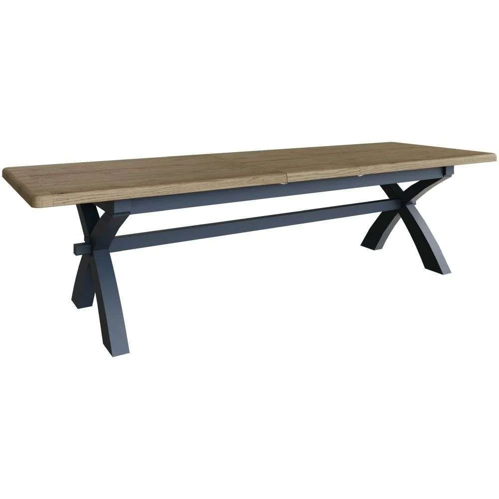 Bàn Ăn Mở Rộng DG-HOP25BET-B Gỗ Sồi, Kích Thước 2.5m-3.0m (2.5M Cross Legged Dining Table)