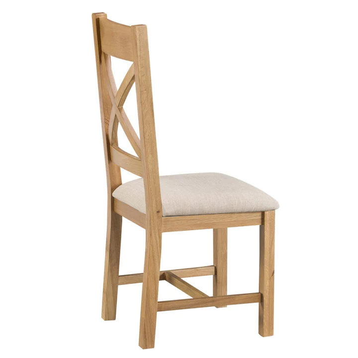 Ghế Gỗ Sồi Bọc Nệm CO-CBCF (Oak Cross Back Chair With Fabric Seat)