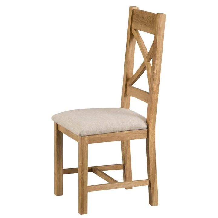 Ghế Gỗ Sồi Bọc Nệm CO-CBCF (Oak Cross Back Chair With Fabric Seat)