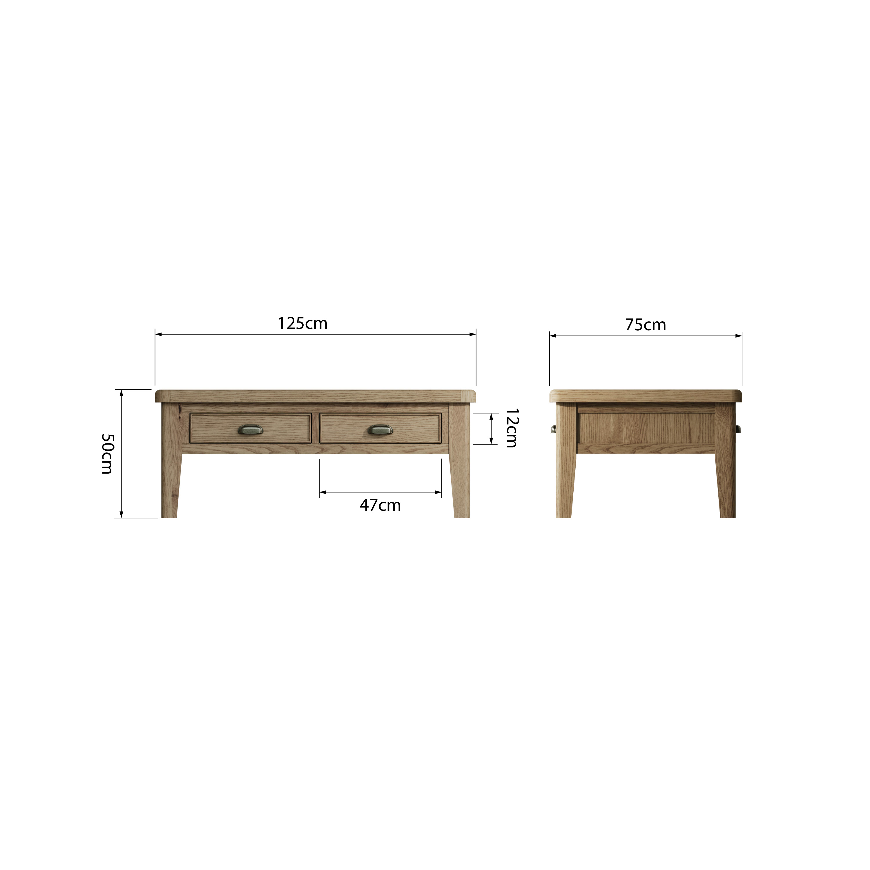 Bàn Trà Sofa HO-LCT (Large Coffee Table) Gỗ Sồi Nhập Khẩu