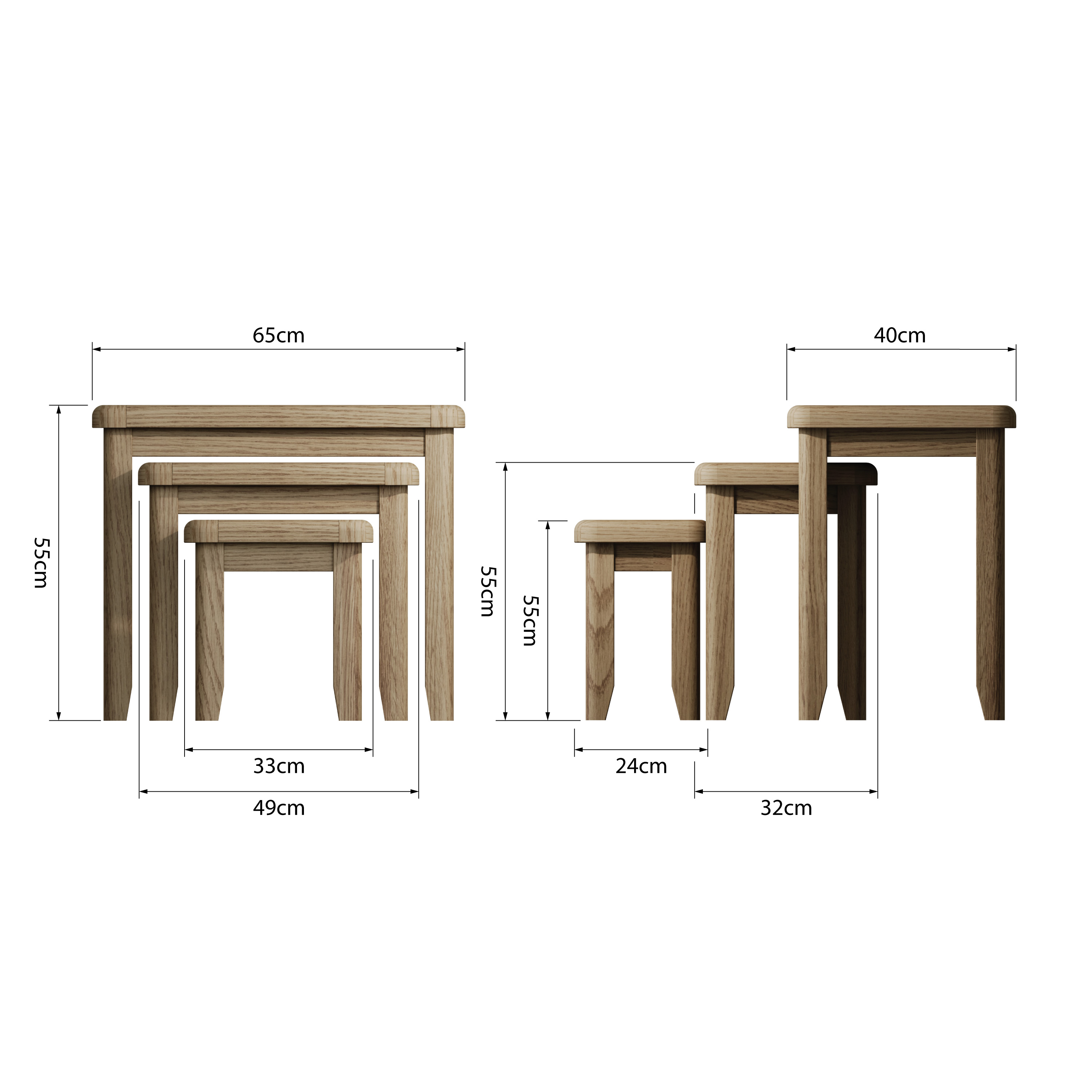 Bộ Bàn Sofa HO-N3T (Nest of 3 Tables)