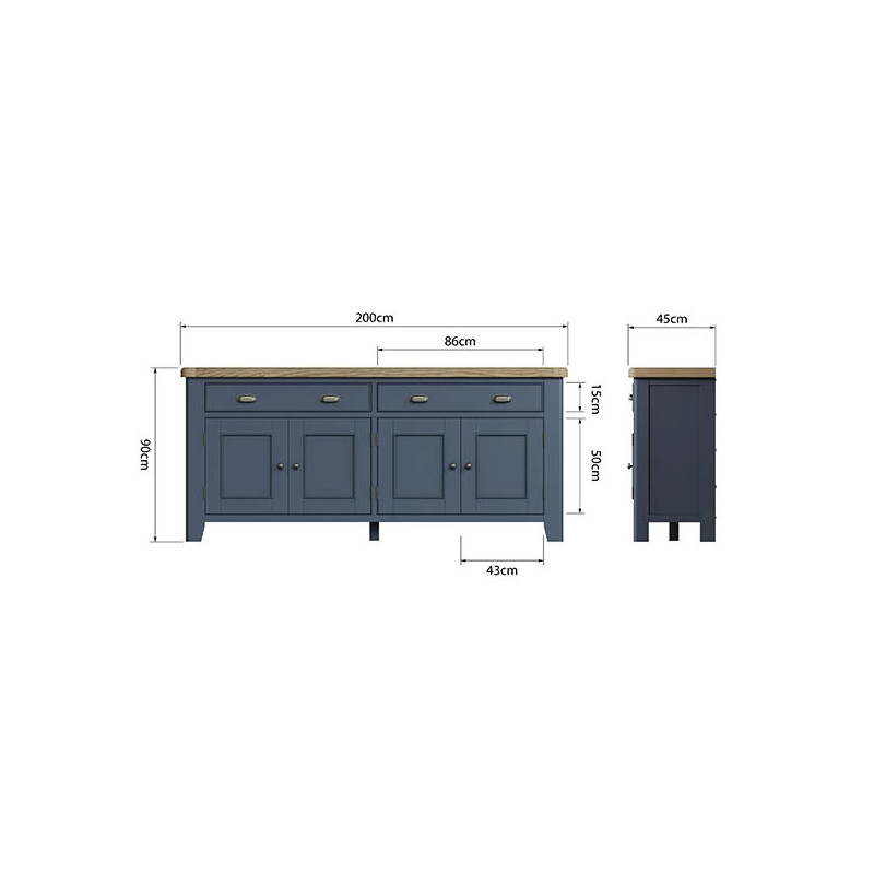Tủ Sideboard HOP-4DS-B (4 Door Sideboard)