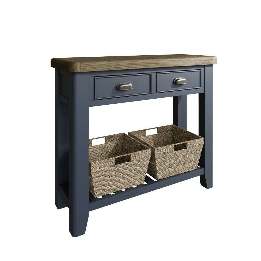 Bàn Console Table HOP-CON-B Có Giỏ Cói