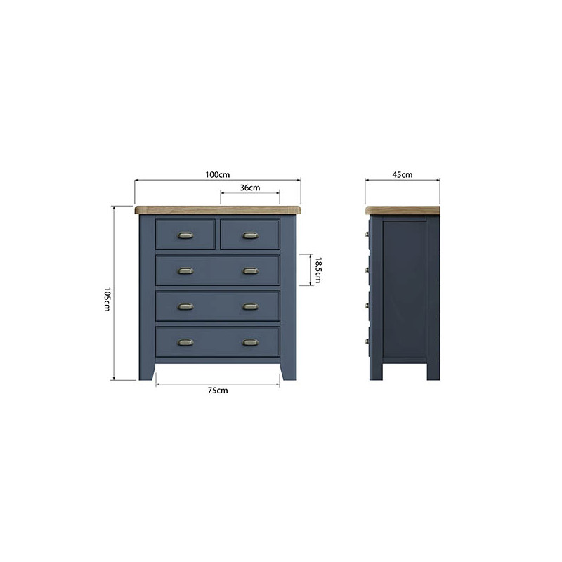 Tủ sideboard HOP-2O3-B (2 Over 3 Chest of Drawers)