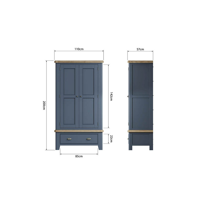 Tủ Quần Áo HOP-2DR-B (Double Wardrobe)