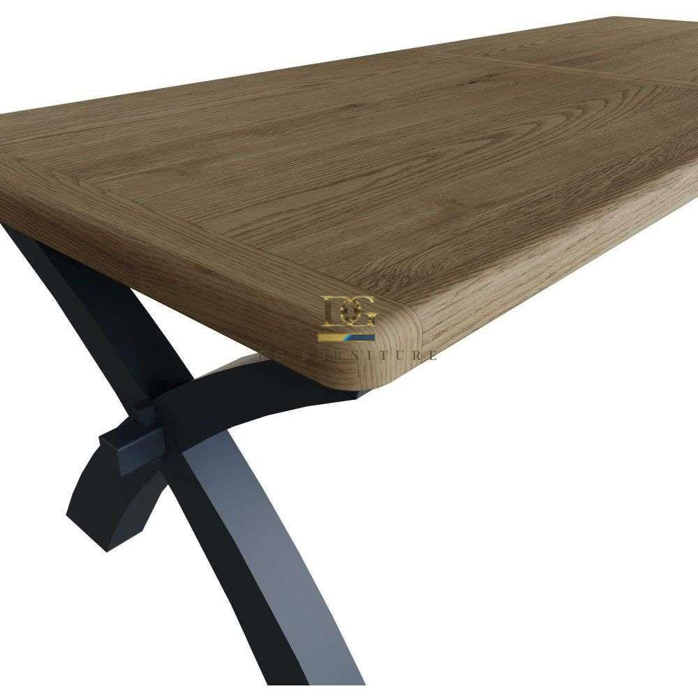 Bàn Ăn Mở Rộng DG-HOP25BET-B Gỗ Sồi, Kích Thước 2.5m-3.0m (2.5M Cross Legged Dining Table)