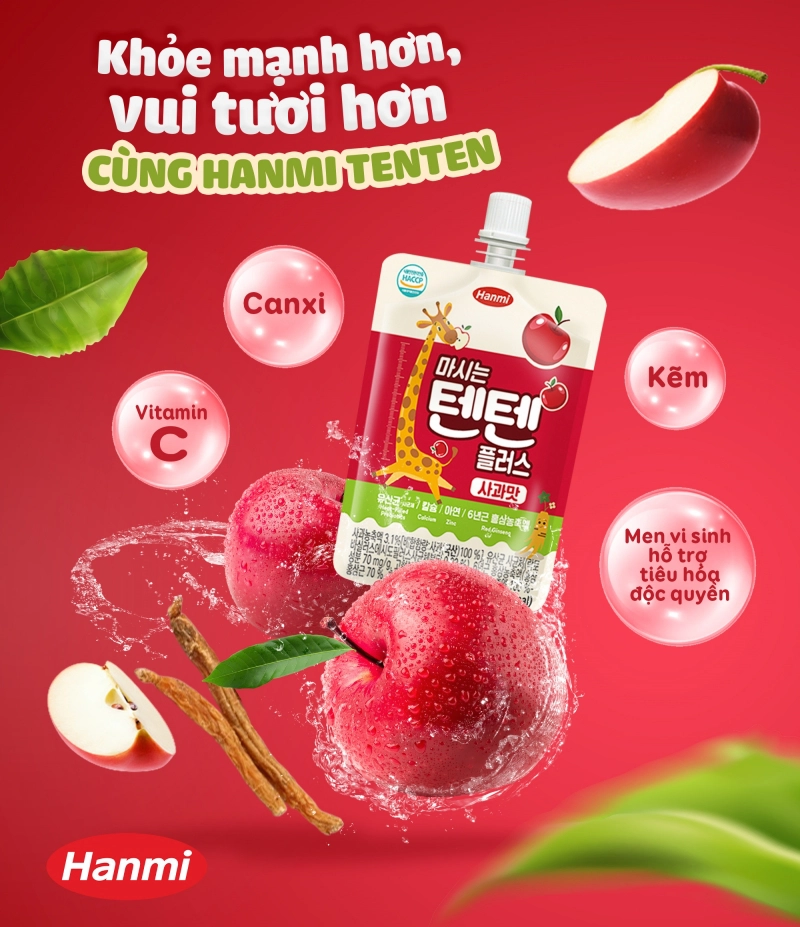 trẻ em dùng nước hồng sâm