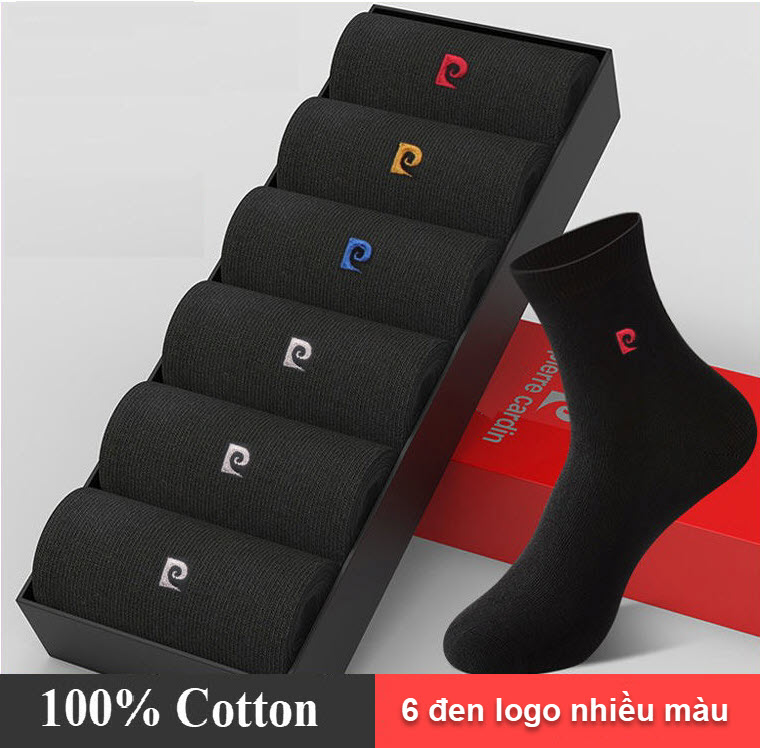 Tất dài Pierre Cardin (6 đôi, được chọn màu)