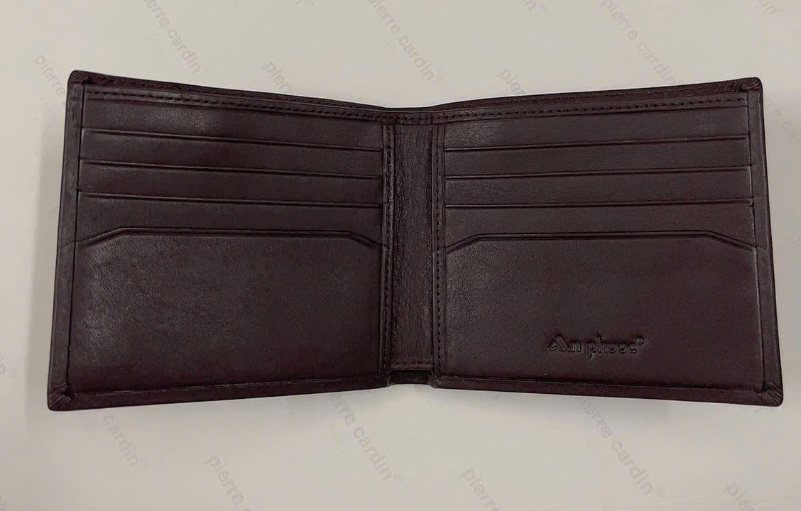 Ví da nam Pierre Cardin PC004 (nâu ngang, có ngăn kéo)