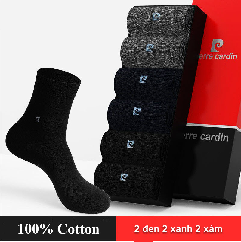 Tất dài Pierre Cardin PIE1002 (2 đen 2 xanh 2 xám)