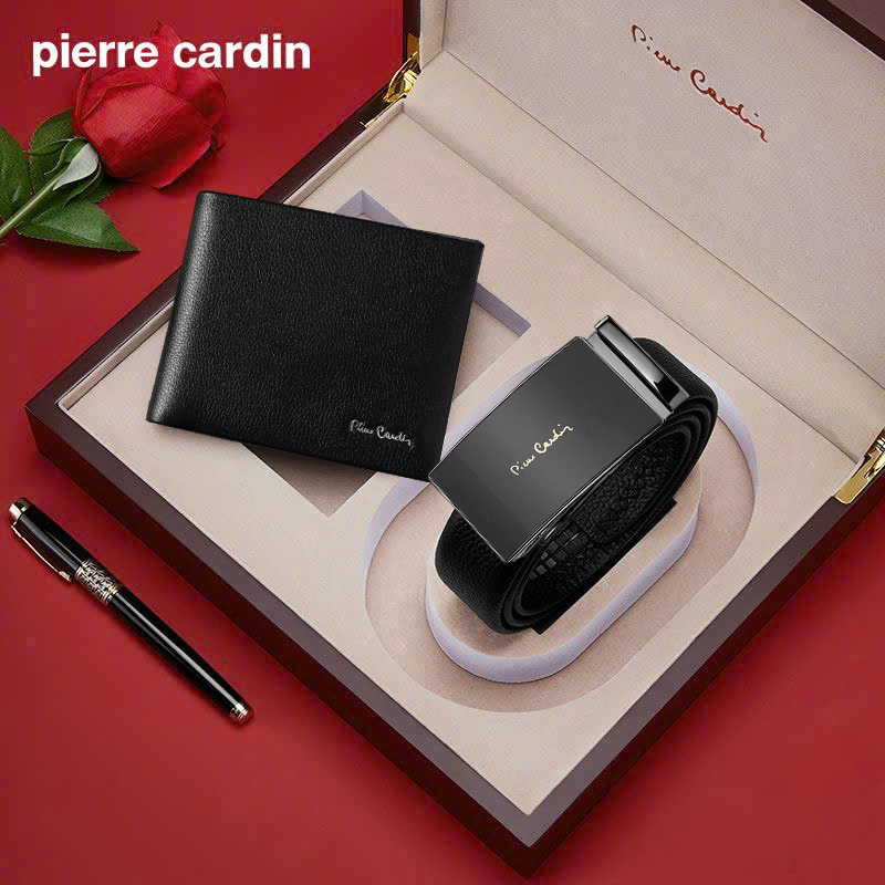 Bộ ví da Pierre Cardin PC021 và thắt lưng nhiều mẫu (hộp gỗ)