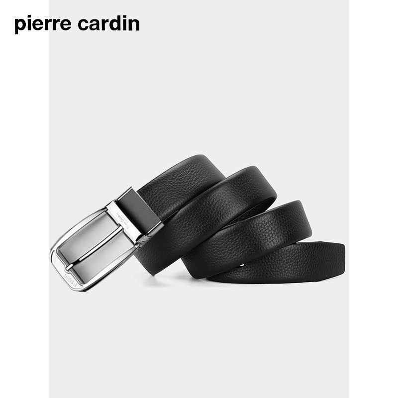 Thắt lưng nam Pierre Cardin PC050 (mặt bạc trắng, tặng cây đục lỗ)