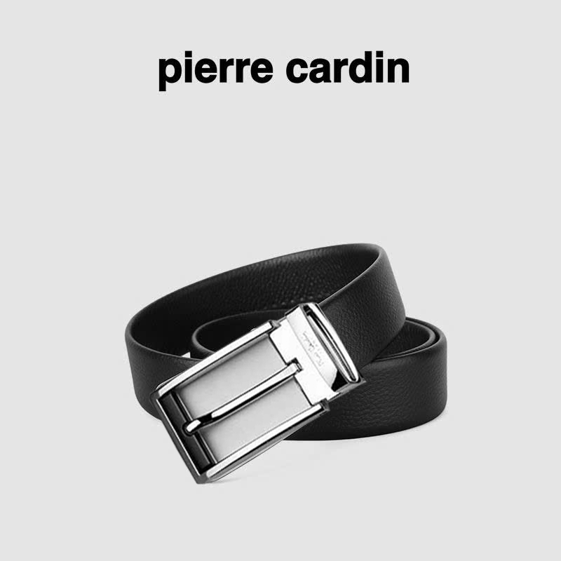 Thắt lưng nam Pierre Cardin PC051 (mặt bạc trắng, tặng cây đục lỗ)