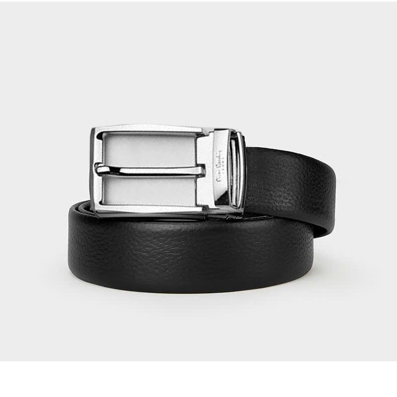 Thắt lưng nam Pierre Cardin PC053 (mặt bạc trắng, tặng cây đục lỗ)