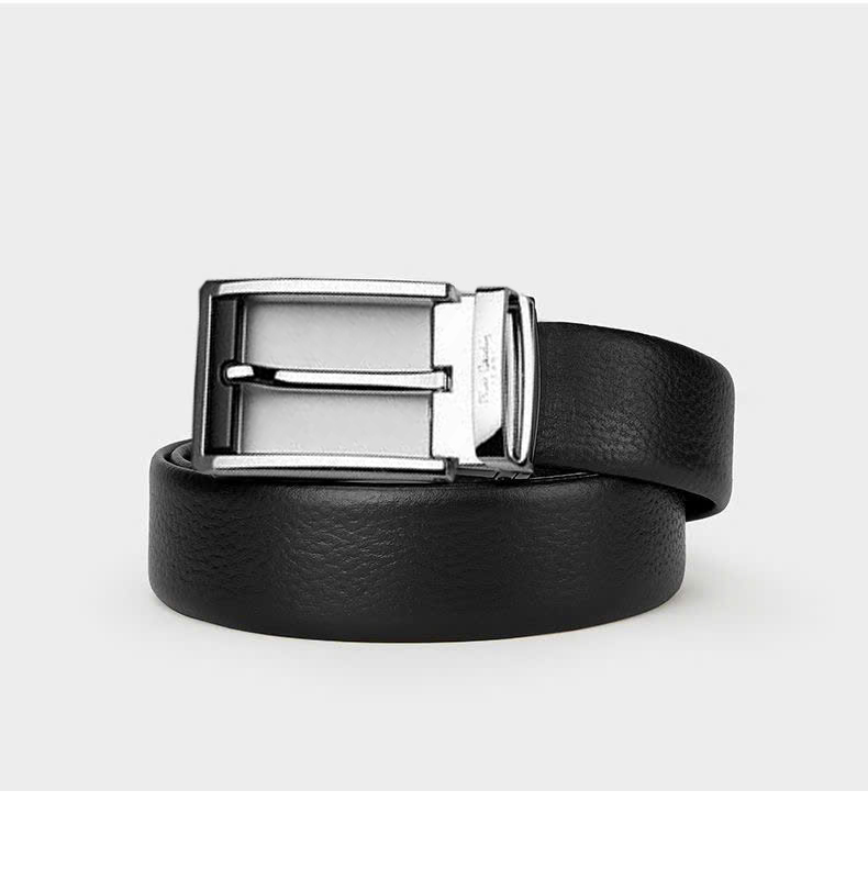 Thắt lưng nam Pierre Cardin PC051 (mặt bạc trắng, tặng cây đục lỗ)