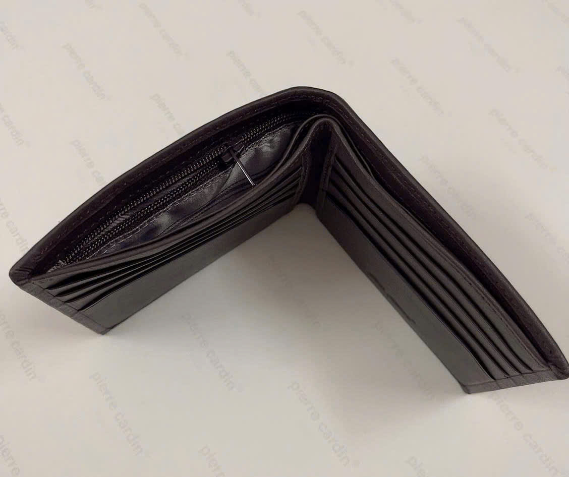 Ví da nam Pierre Cardin PC004 (nâu ngang, có ngăn kéo)