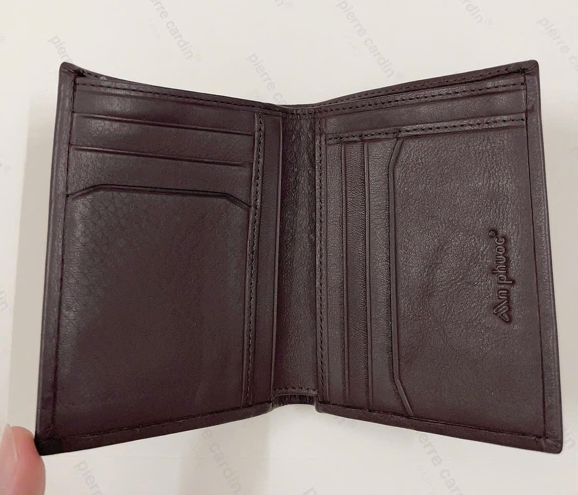 Ví da nam Pierre Cardin PC005 (nâu đứng, có ngăn kéo)
