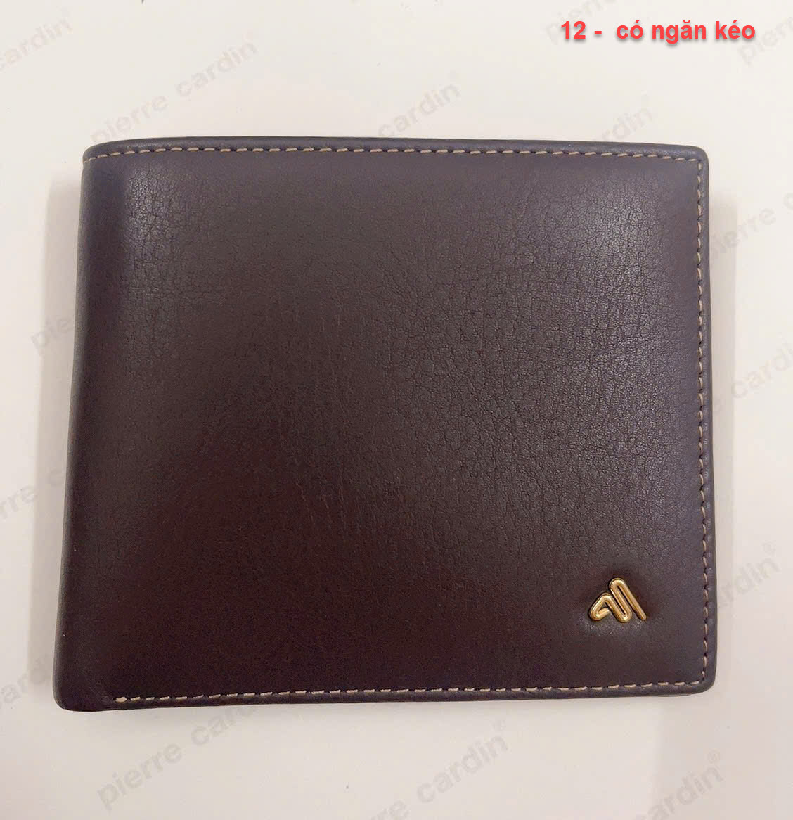 Ví da nam AN Phước PC004 (nâu, có ngăn kéo)