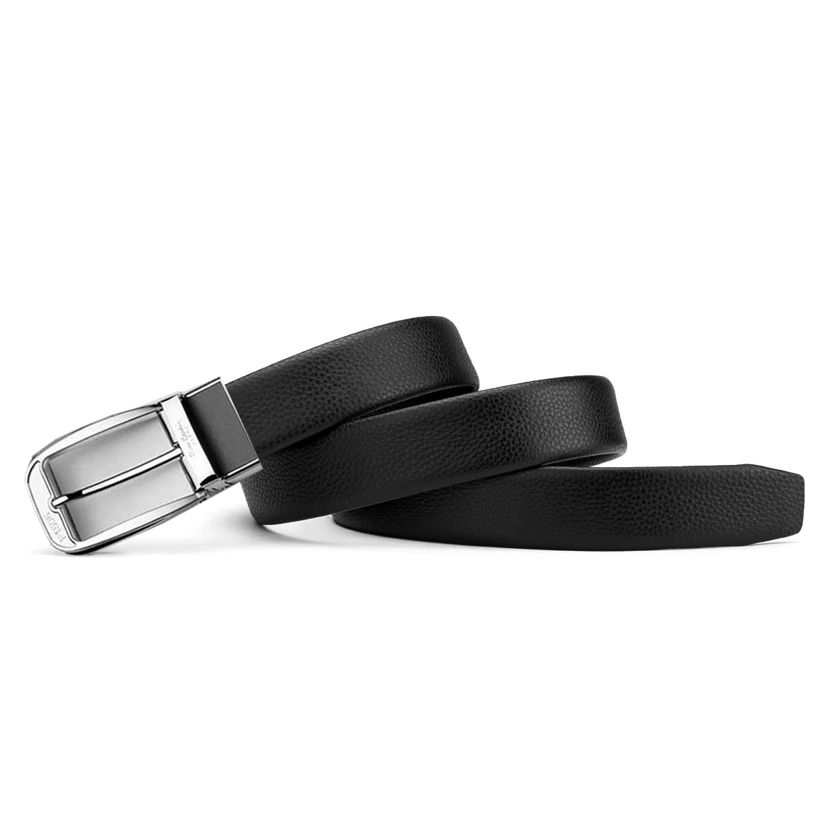 Thắt lưng nam Pierre Cardin PC050 (mặt bạc trắng, tặng cây đục lỗ)