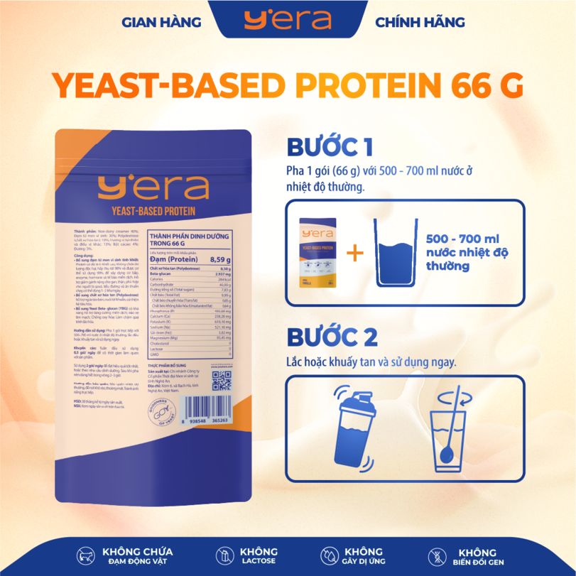 Thực phẩm bổ sung Yeast-based Protein 66g