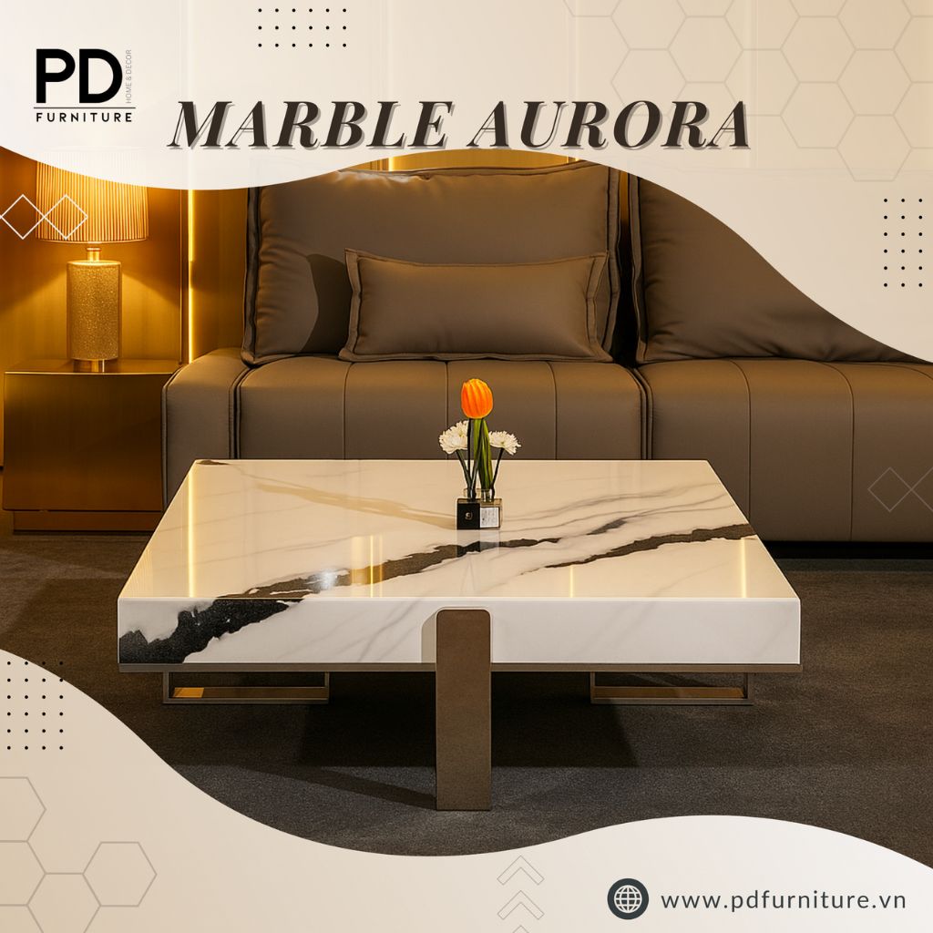 Bàn Trà Marble Aurora