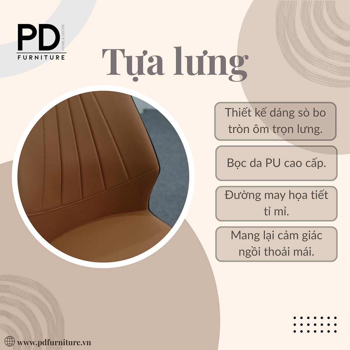 Ghế Ăn Sò Nhập Khẩu Da Bọc Da PU