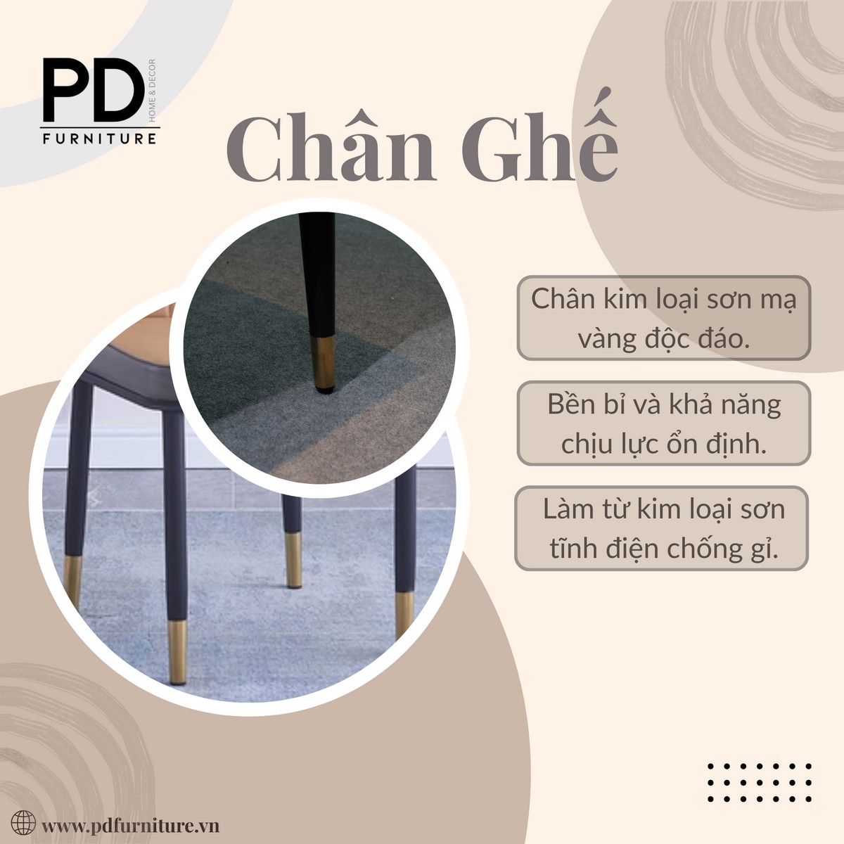 Ghế Ăn Monet Không Tay Nhập Khẩu