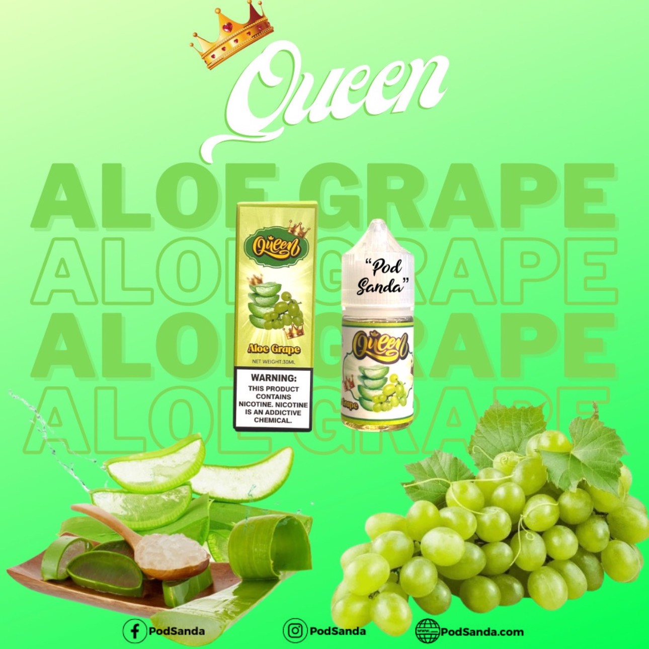 Queen Salt Nho Nha Đam (Aloe Grape)
