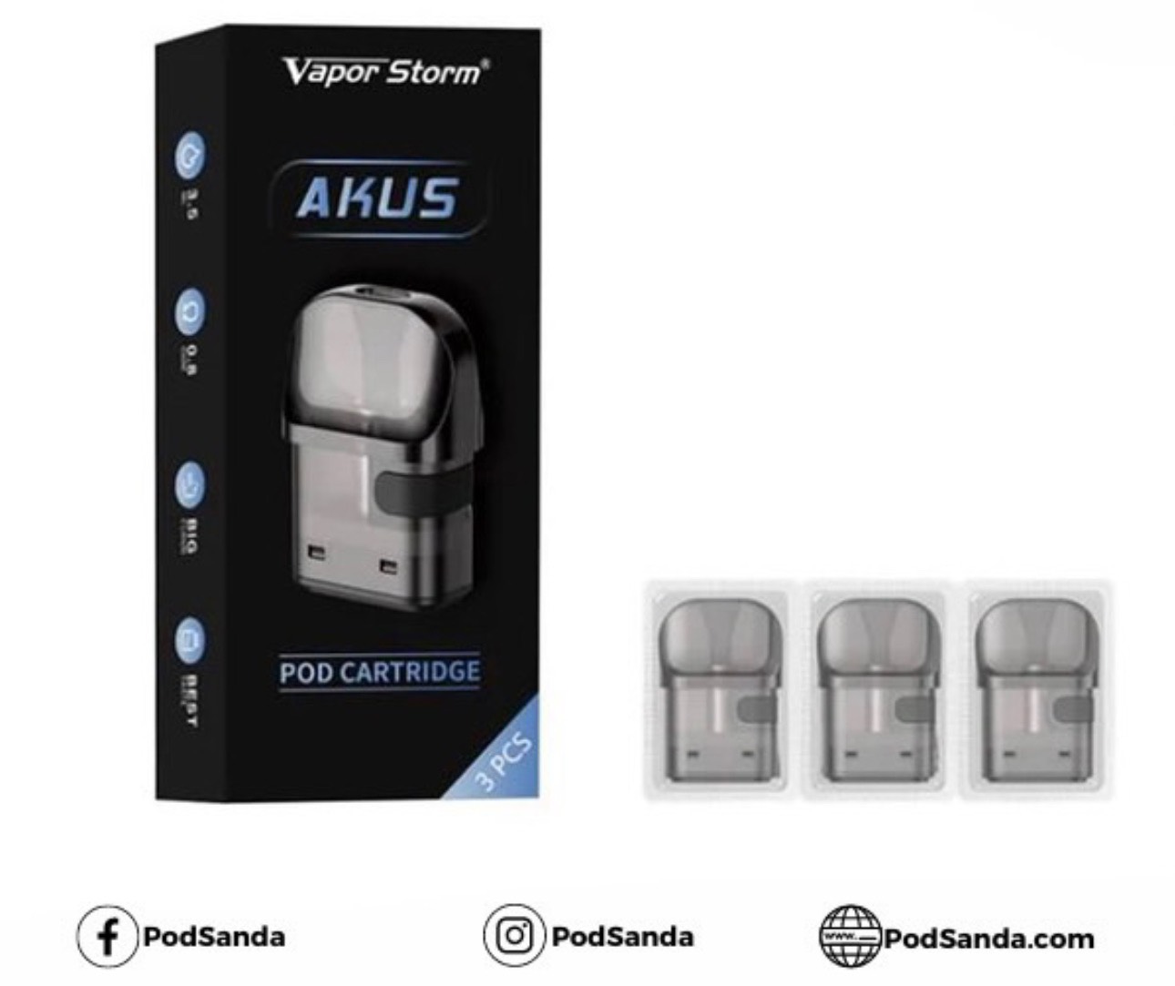 Đầu thay thế Akus Pod By Vapor Storm