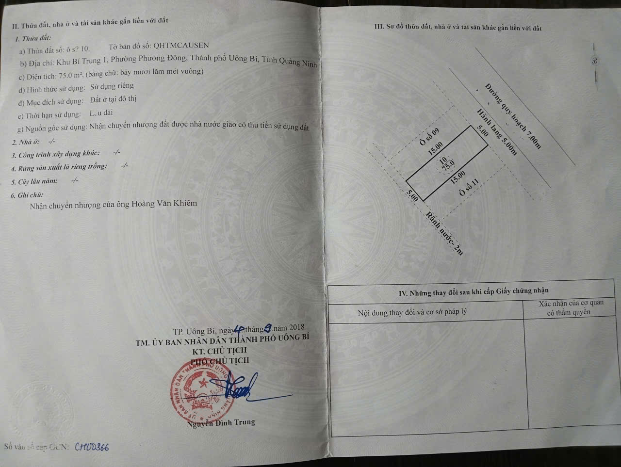 A595 - ô số 10 - QH Trung tâm thương mại cầu sến - Bí Trung 1 - Phương Đông