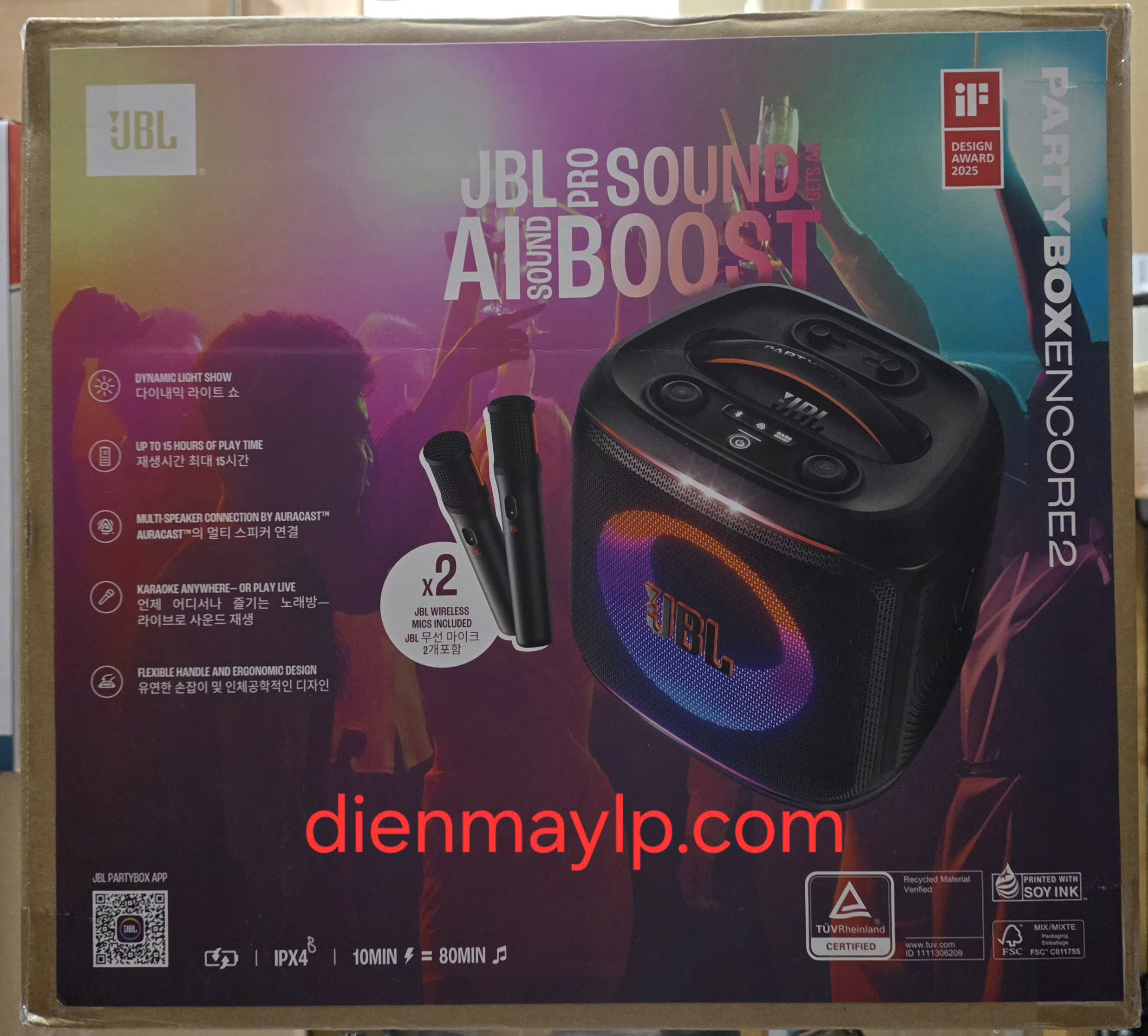 Loa Bluetooth JBL Partybox Encore 2 2Mic