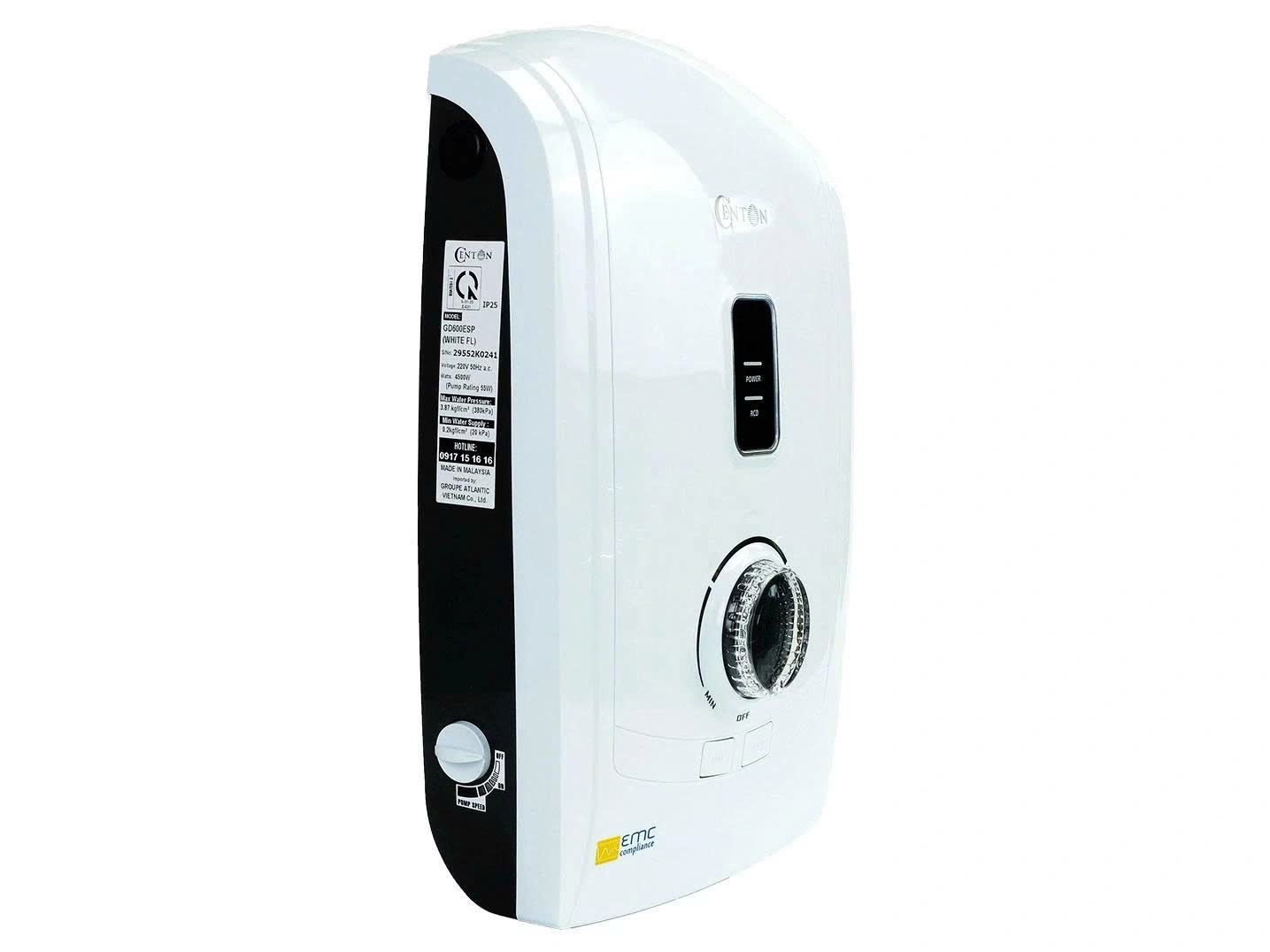 Máy nước nóng trực tiếp Centon 5500W GD600ESP FL