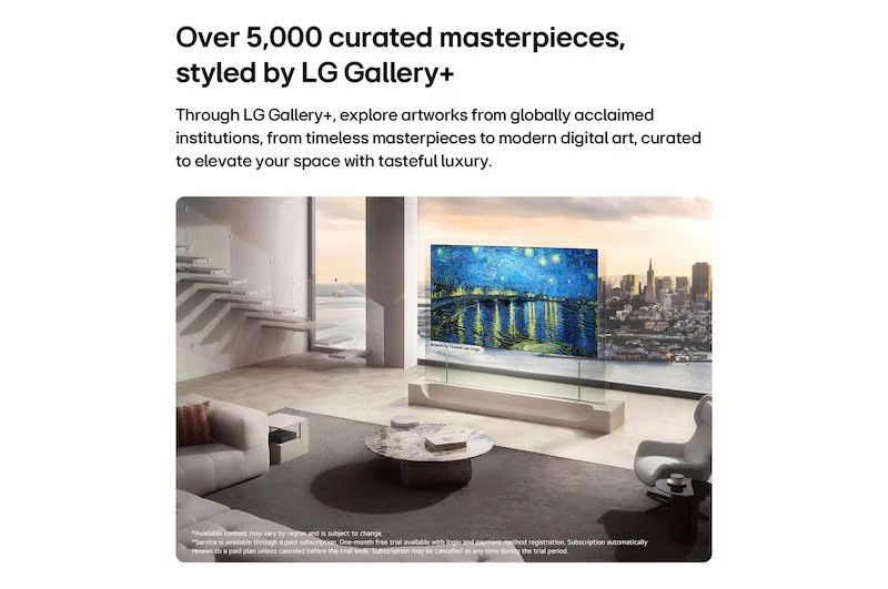 Smart Tivi LG OLED AI 4K 83 Inch OLED83W6PSA