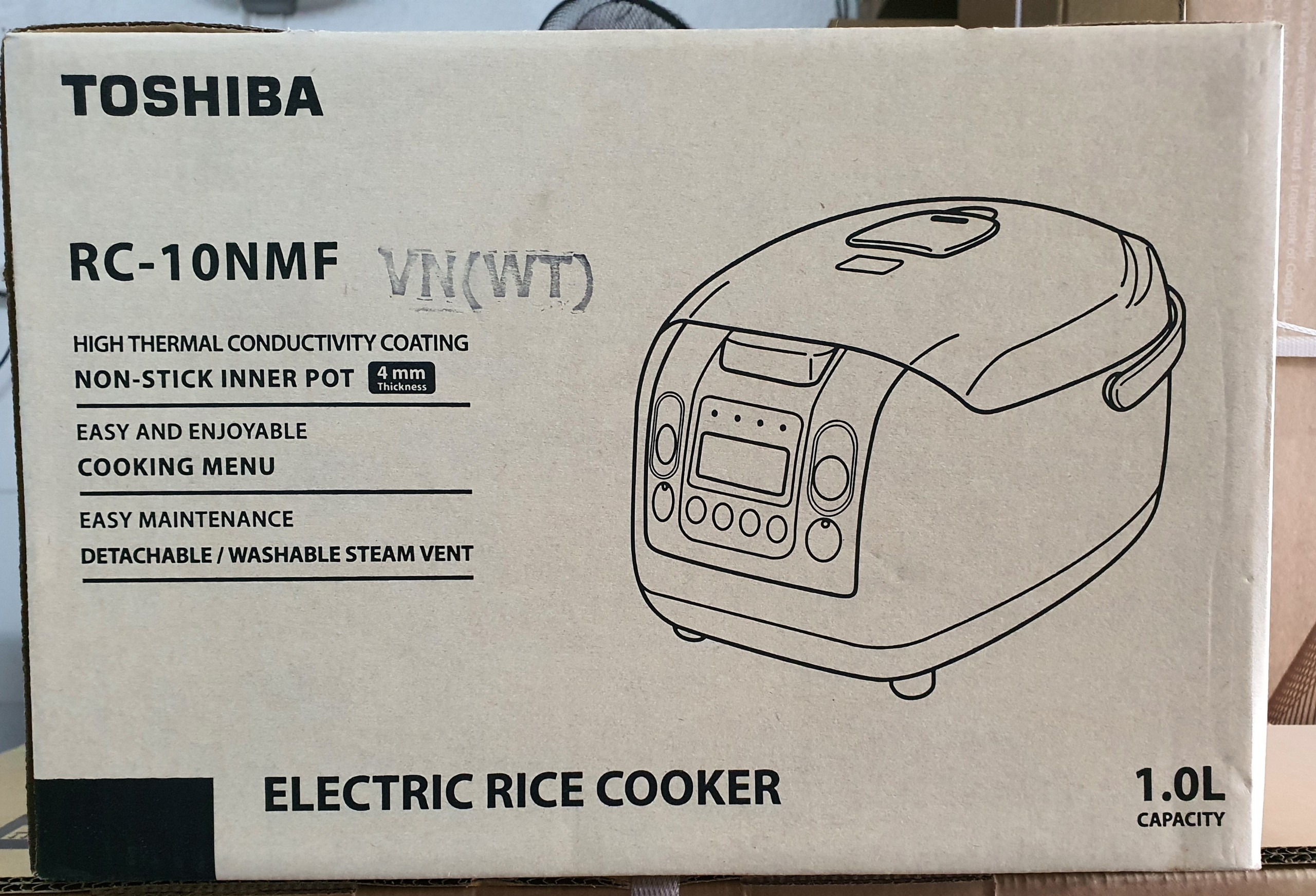 Nồi cơm điện tử Toshiba 1 lít RC-10NMFVN(WT)