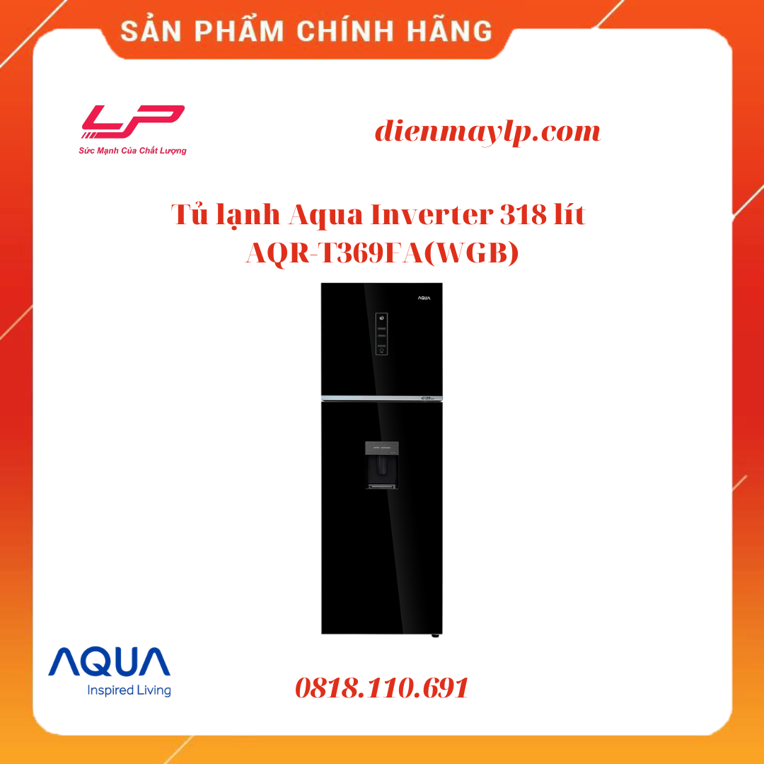 Tủ lạnh Aqua Inverter 318 lít AQR-T369FA(WGB)