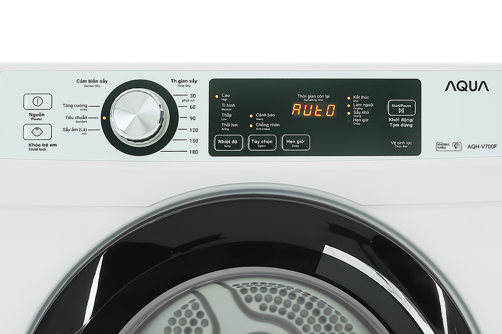 Máy sấy thông hơi Aqua 7 Kg AQH-V700FW