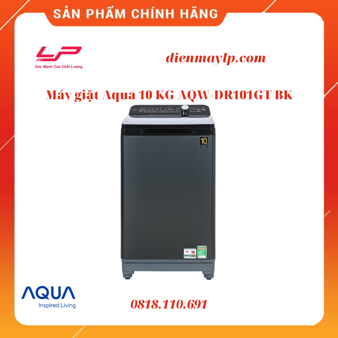 Máy giặt Aqua 10 KG AQW-DR101GT BK
