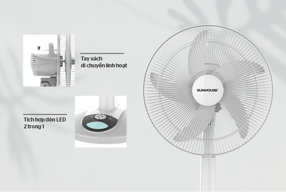 Quạt sạc Sunhouse SHD7228