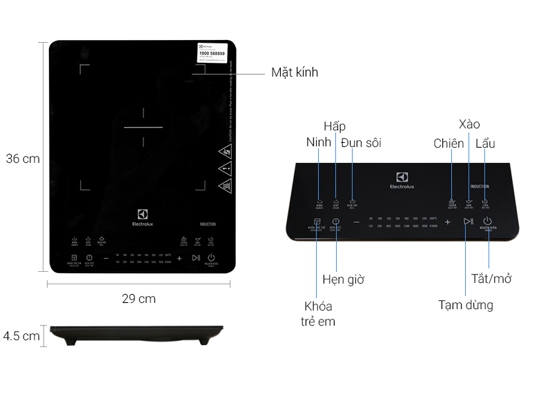 Bếp từ Electrolux ETD42SKA 2100W