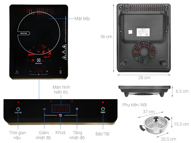 Bếp từ đơn Electrolux ETD29MKC 2000W